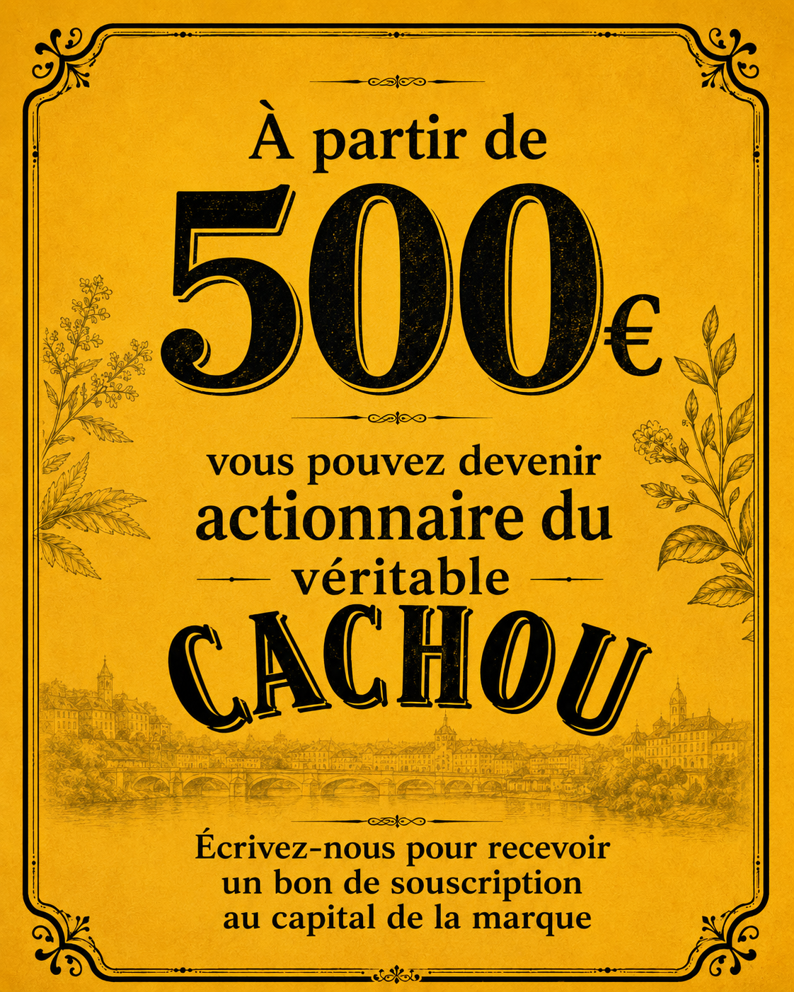 Devenir actionnaire de CACHOU